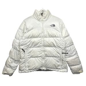 The North Face Nuptse 700 Fill Down FYG7 Puffer Jacket Womens Medium Zip White
